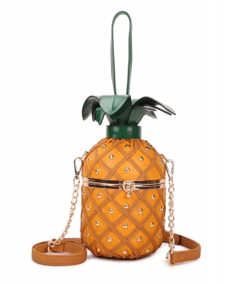 Pineapple Shaped Crossbody Bag A9355 YELLOW/
